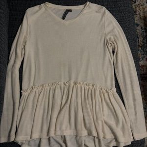 Creme Long Sleeve Blouse